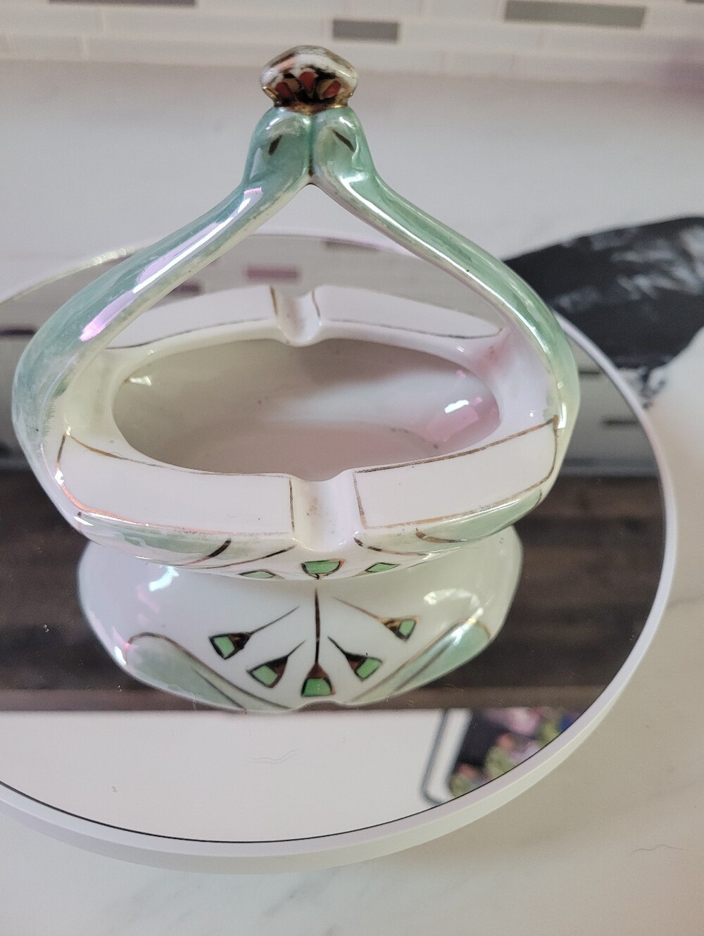Mid-Century Swan Ceramic Ashtray